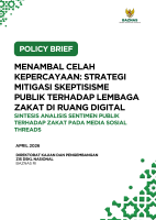 Menambal Celah Kepercayaan: Strategi Mitigasi Skeptisisme Publik terhadap Lembaga Zakat di Ruang Digital Sintesis Analisis Sentimen Publik terhadap Zakat pada Media Sosial Threads