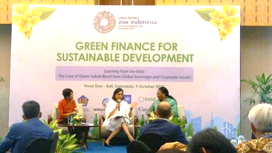 Menteri Keuangan Sri Mulyani pada acara Green Finance for Sustainable Development | Sumber: Puskas Baznas